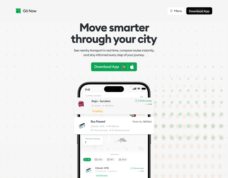 GoNow marketing website