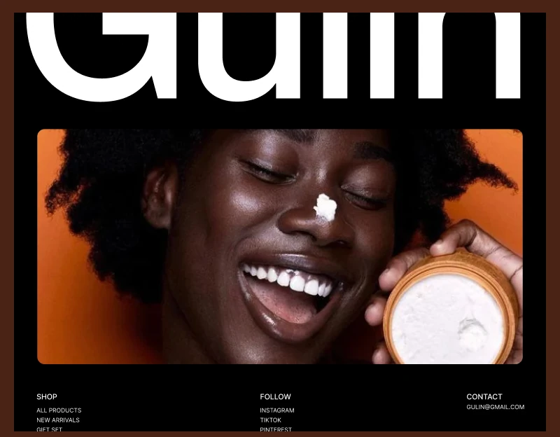 Gulin skincare e-commerce website
