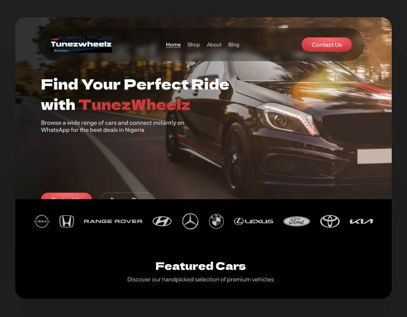TunezWheelz car marketplace website